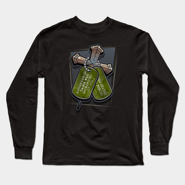 REMEMBERING FALLEN SOLDIERS Long Sleeve T-Shirt by razrgrfx